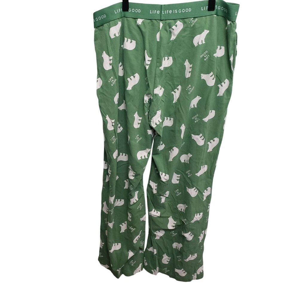 Life is Good Lounge Pajama Pant Green Polar Bear Size Large - Picture 5 of 5